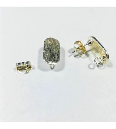 Base aretes baño de plata